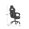 Flash Furniture Black LeatherSoft Gaming Chair with Skater Wheels CH-00288-BK-BK-RLB-GG